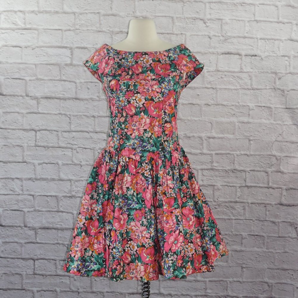 Vintage 80s Floral Dress